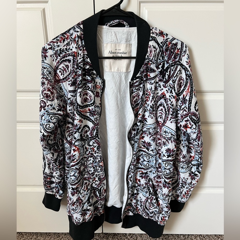 Paisley Abercrombie & Fitch Bomber Jacket
